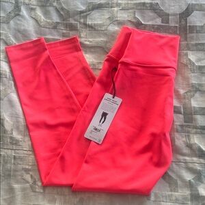 ALO High Waist Airlift Legging. Fluorescent Pink Coral. Large. Full Length. NWT!